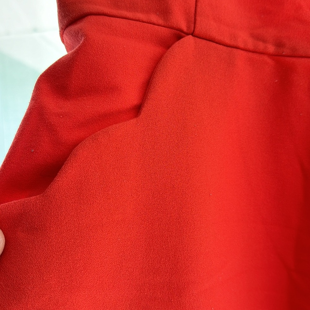 Market & spruce poppy red/orange dress Sz L - Picture 4 of 7